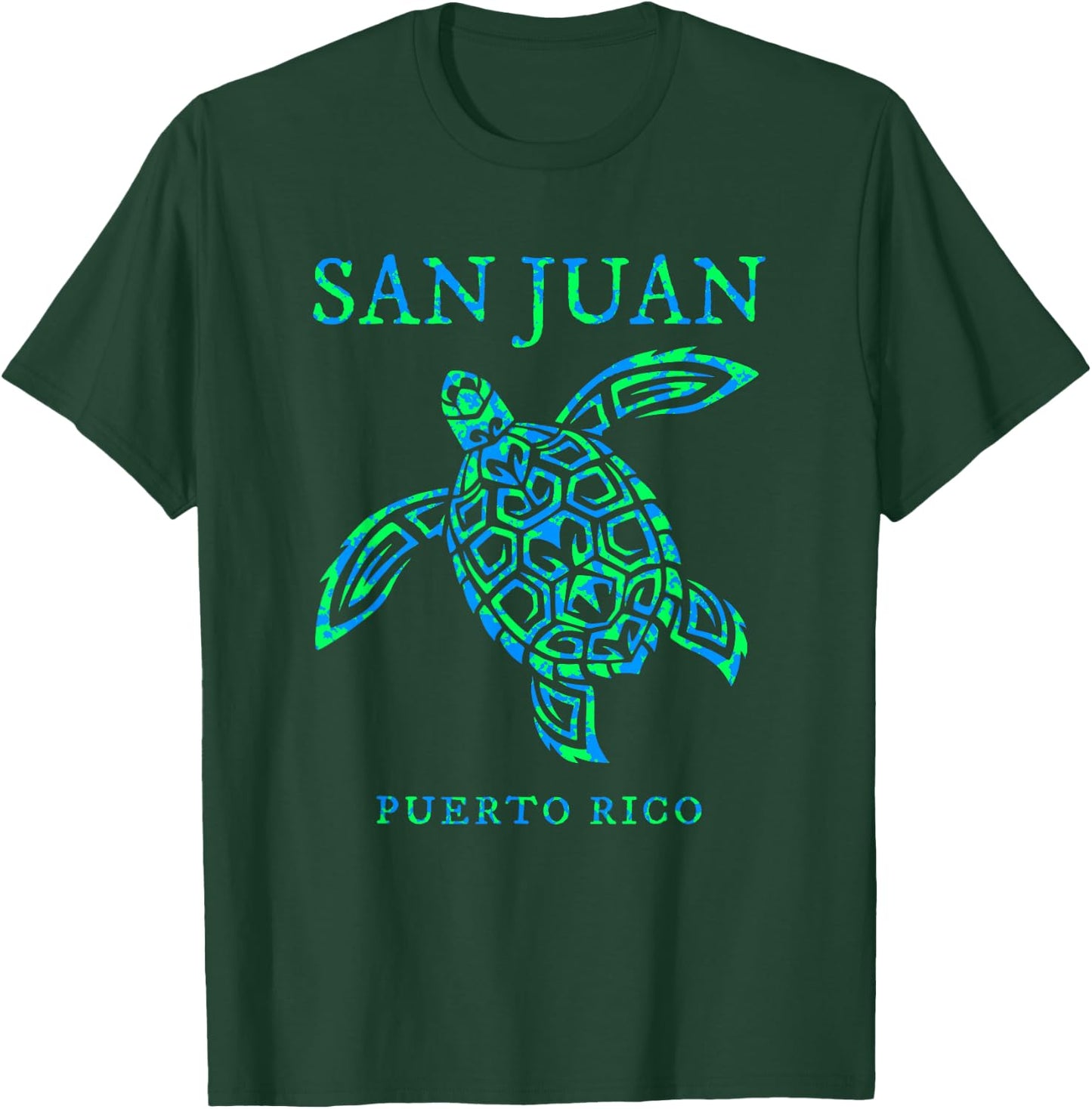 San Juan Puerto Rico Sea Turtle Boys Girls Toddler Vacation T-Shirt - T-Shirt | Forest