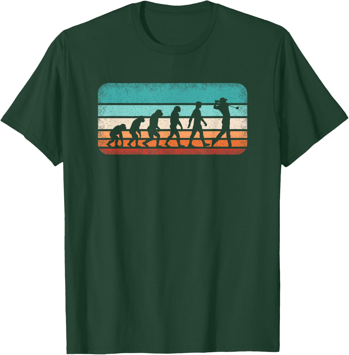 Funny Golf Evolution Retro Golf Lover Vintage Men Boys T-Shirt - T-Shirt | Forest
