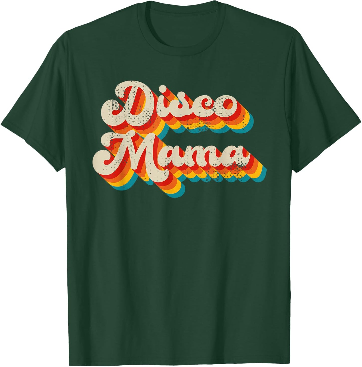 Disco Costume 70s Vintage Men Women Retro Disco Mama T-Shirt - T-Shirt | Forest