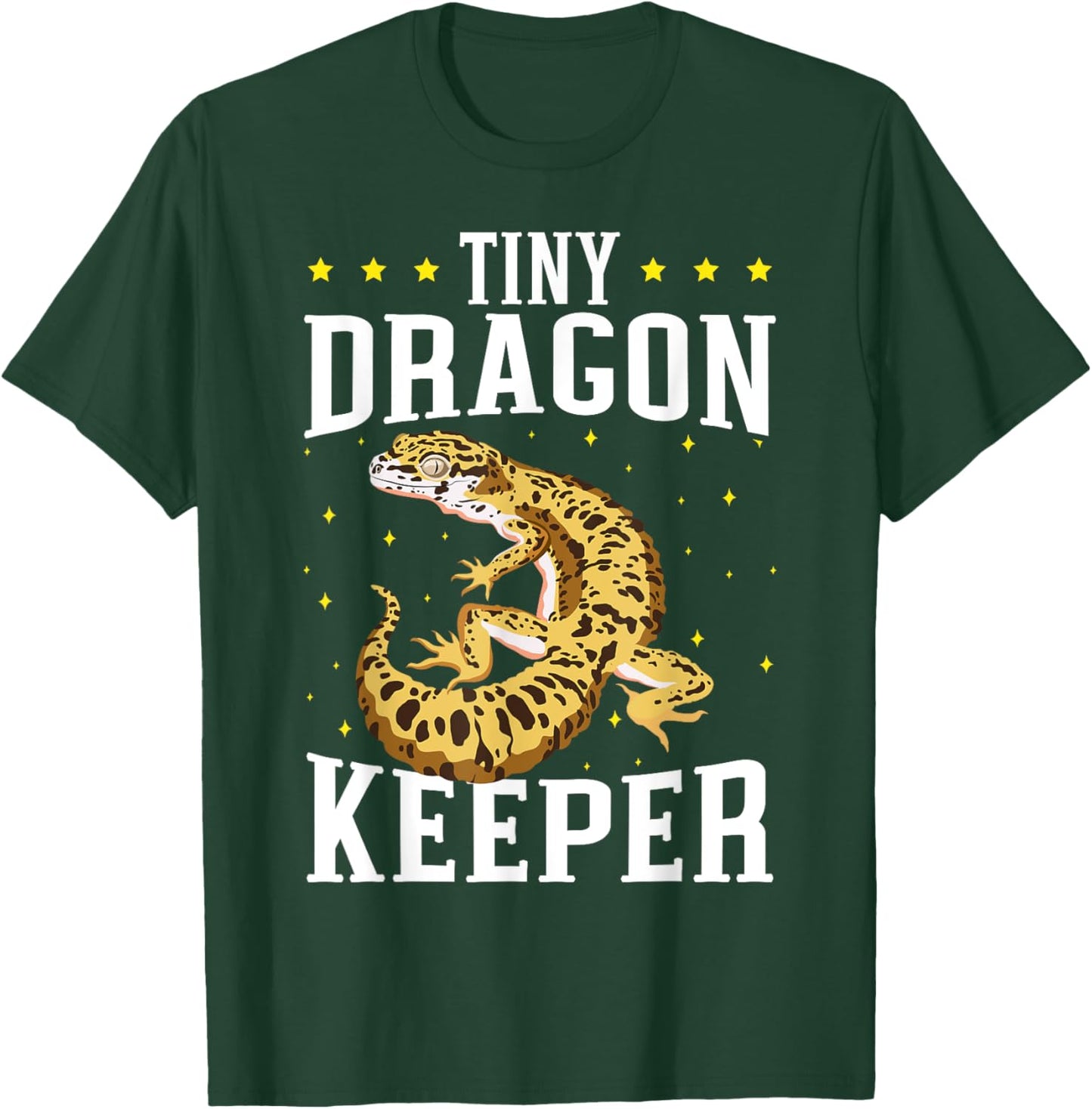 Tiny Dragon Keeper Reptile Leopard Gecko Lover Lizard T-Shirt - T-Shirt | Forest
