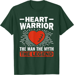Heart Warrior The Man The Myth - Bypass Heart Defect T-Shirt - T-Shirt | Forest
