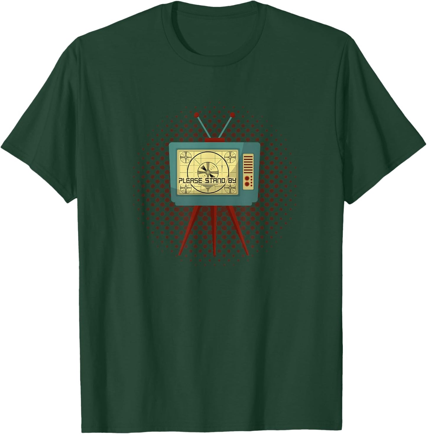 Please Stand By 50s 60s Television Retro Vintage Funny TV T-Shirt - T-Shirt | Forest