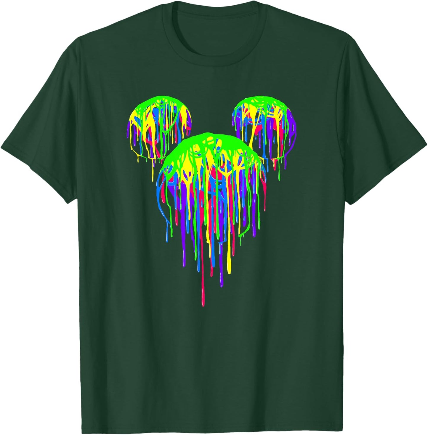 Disney Mickey and Friends Dripping Paint Mickey Silhouette T-Shirt - T-Shirt | Forest