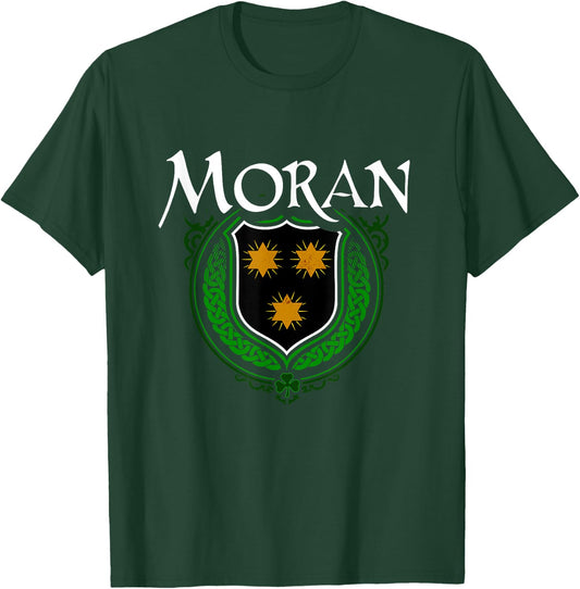 Moran Surname Irish Clan Tartan Badge Ireland T-Shirt - T-Shirt | Forest