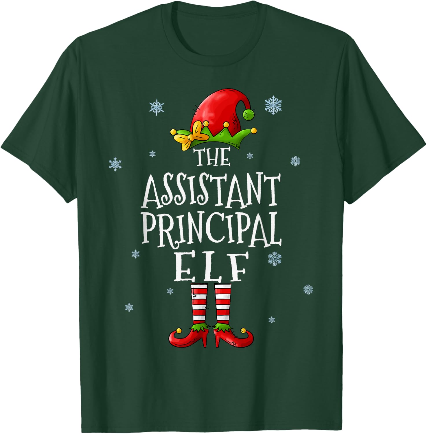 The Assistant Principal Elf Squad Funny Matching Christmas T-Shirt - T-Shirt | Forest