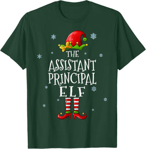 The Assistant Principal Elf Squad Funny Matching Christmas T-Shirt - T-Shirt | Forest