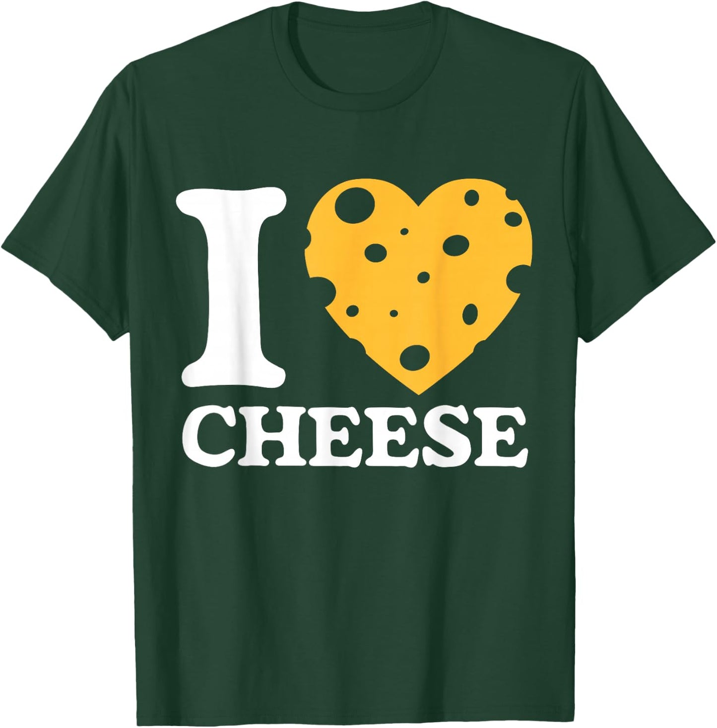 I Love - Heart Cheese - Funny Graphic Retro Cheese T-Shirt - T-Shirt | Forest