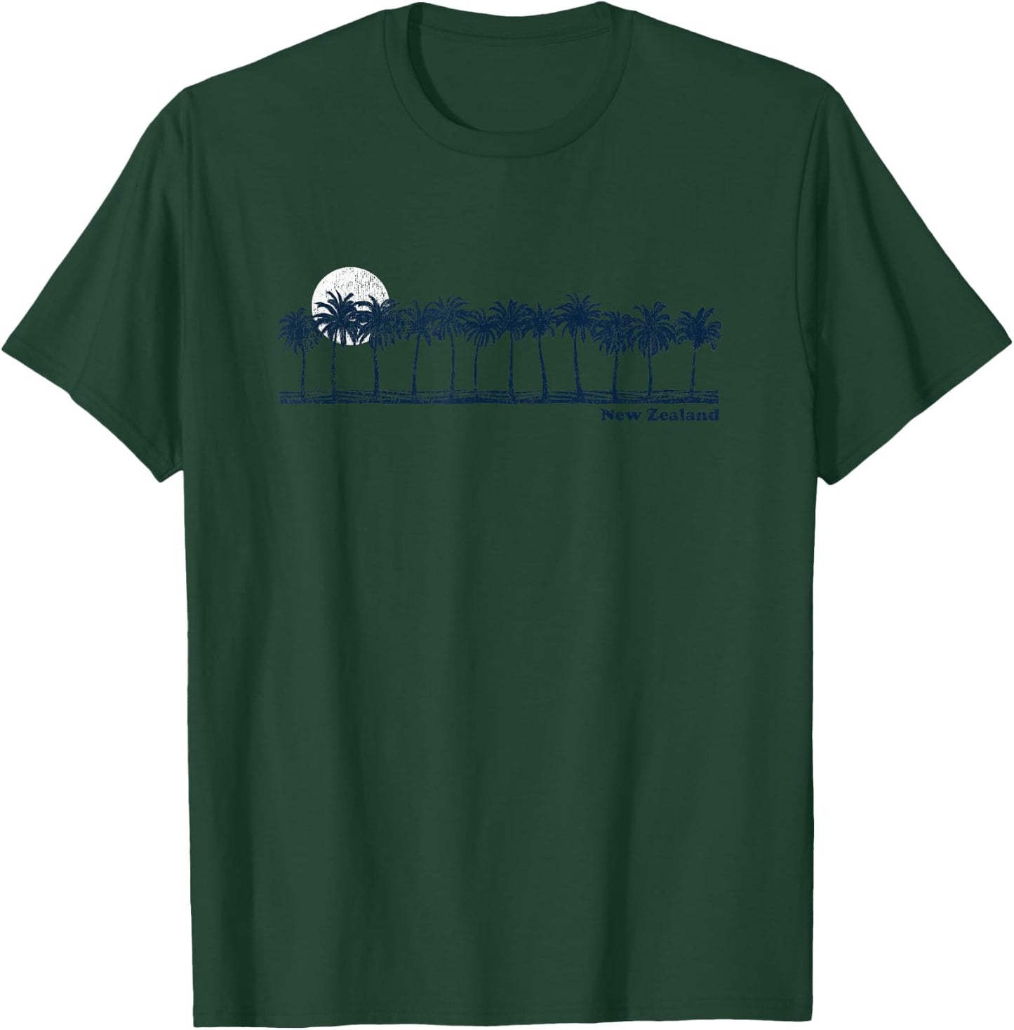 New Zealand Vintage 70s Retro Throwback Design T-Shirt - T-Shirt | Forest