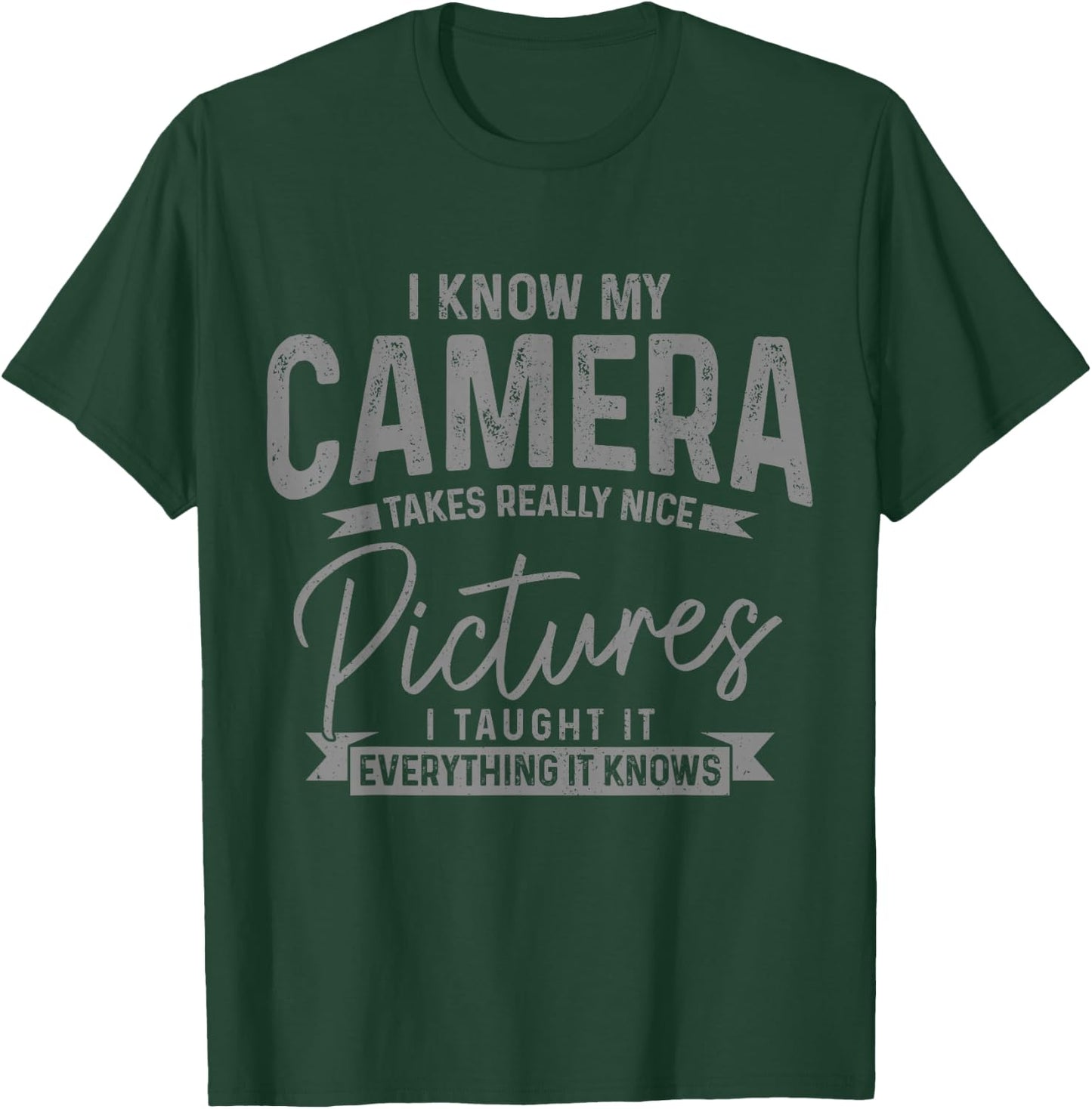 Funny Photographer Vintage Camera Funny Photography T-Shirt - T-Shirt | Forest