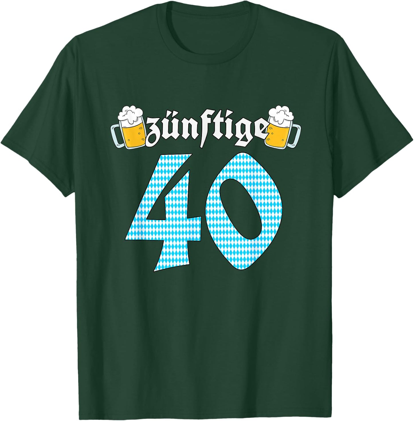 Zünftige 40 October Gift 40th Birthday Oktoberfest T-Shirt - T-Shirt | Forest