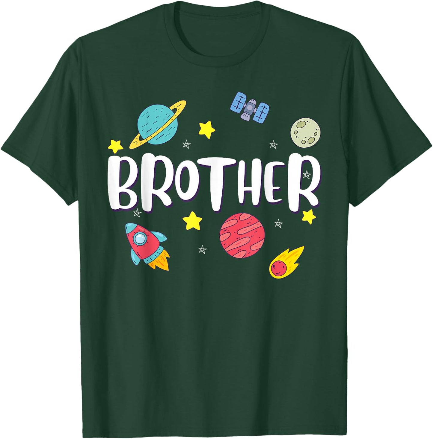 Brother Outer Space Galaxy Birthday T-Shirt - T-Shirt | Forest