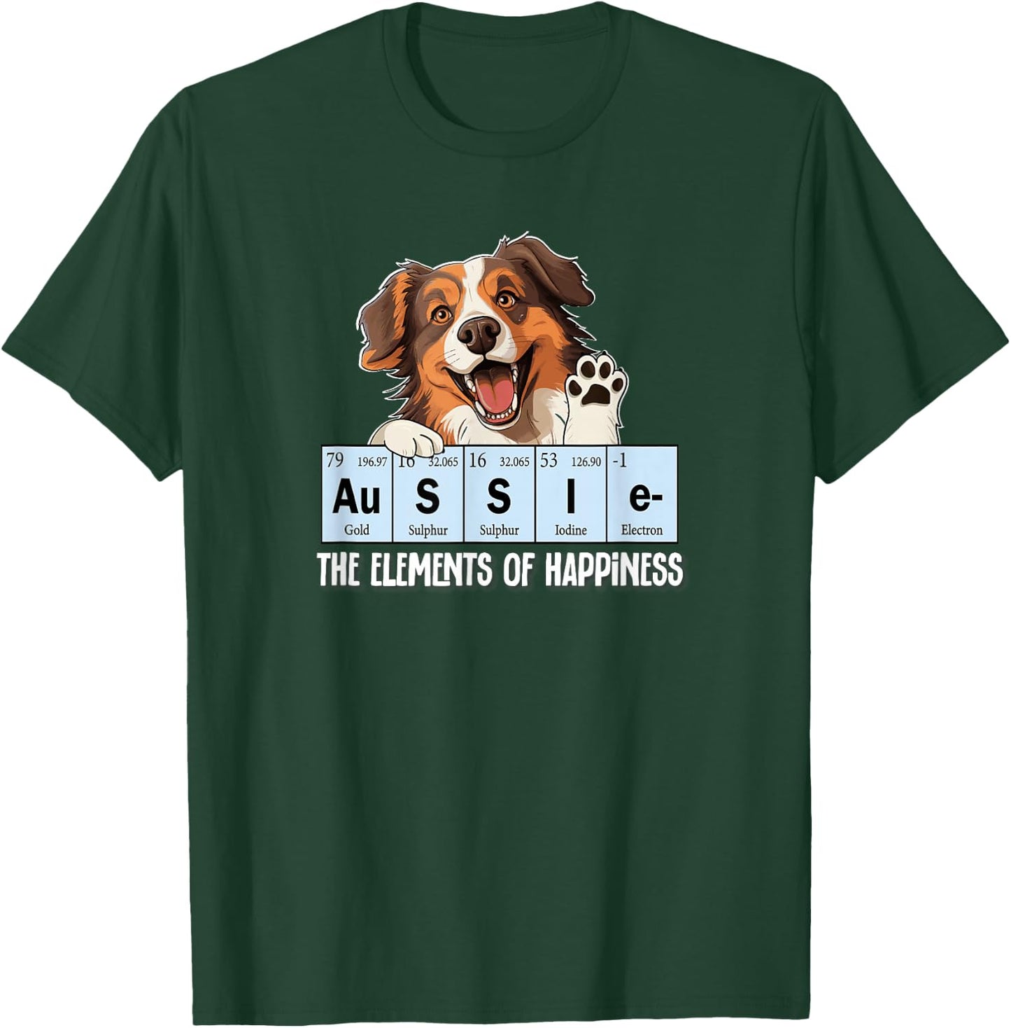 Kids Funny Elements Happiness Red Aussie Lover T-Shirt - T-Shirt | Forest