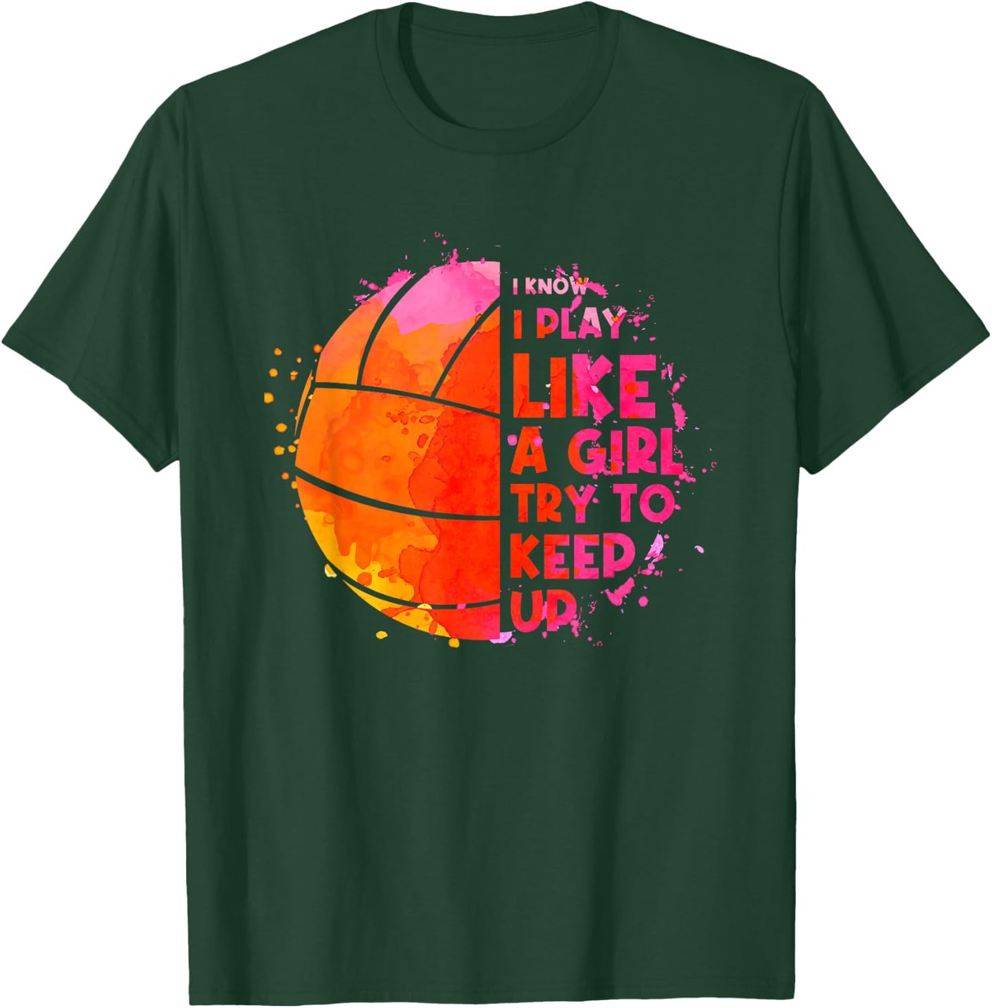 Funny Volleyball Design Girls Volleyball Player T-Shirt - T-Shirt | Forest