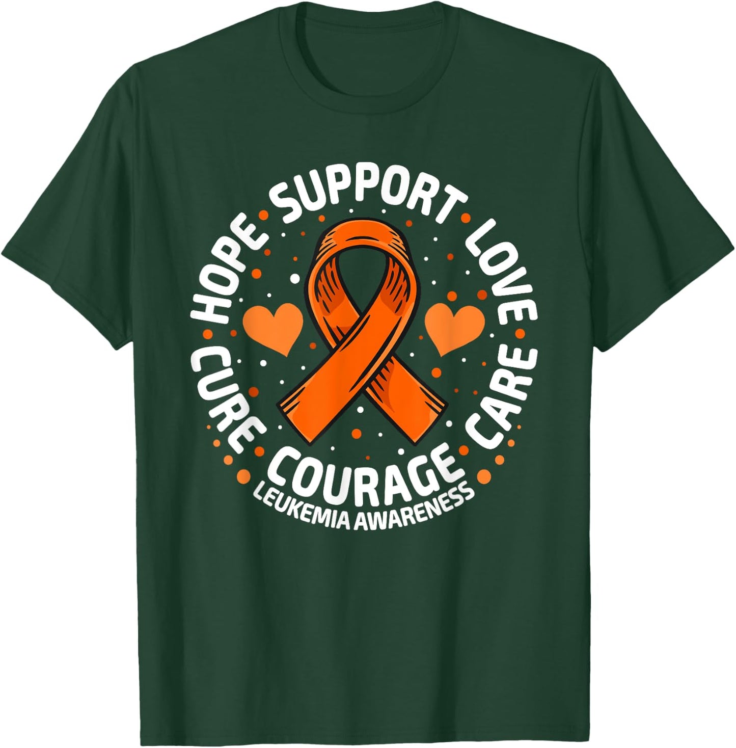 Leukemia Support Blood Cancer Family Leukemia Awareness T-Shirt - T-Shirt | Forest