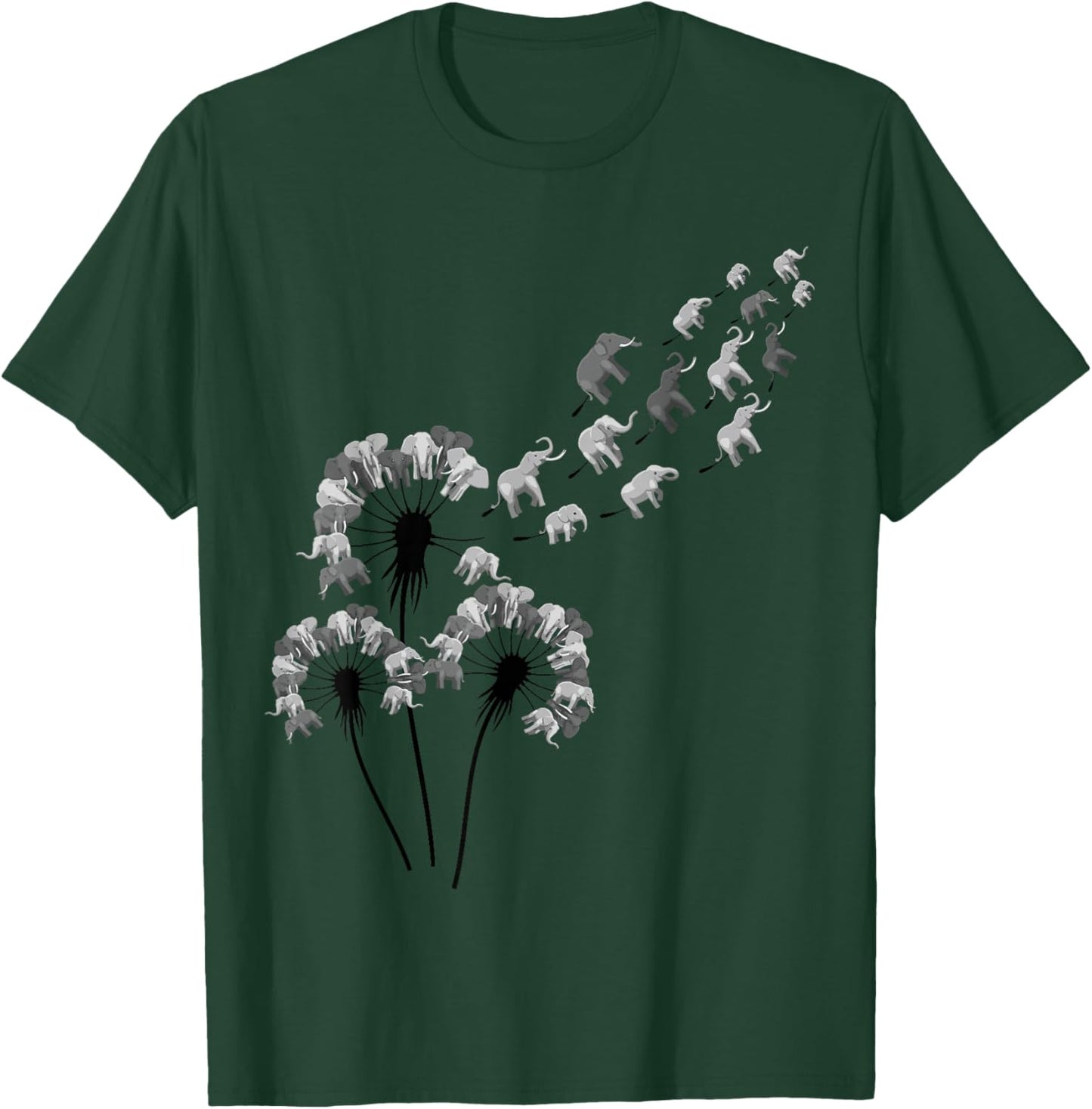 Dandelion Elephants Shirt for Elephant Lover Elephant T-Shirt - T-Shirt | Forest