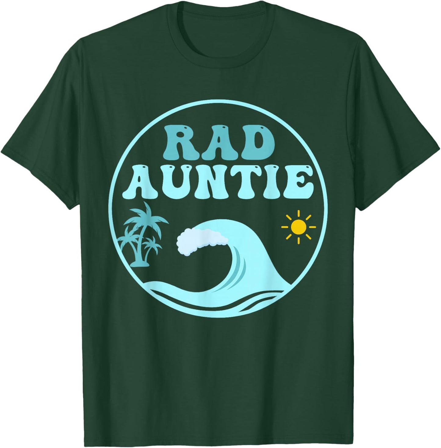 Rad Auntie The Big One 1st Birthday Surf Family Matching T-Shirt - T-Shirt | Forest