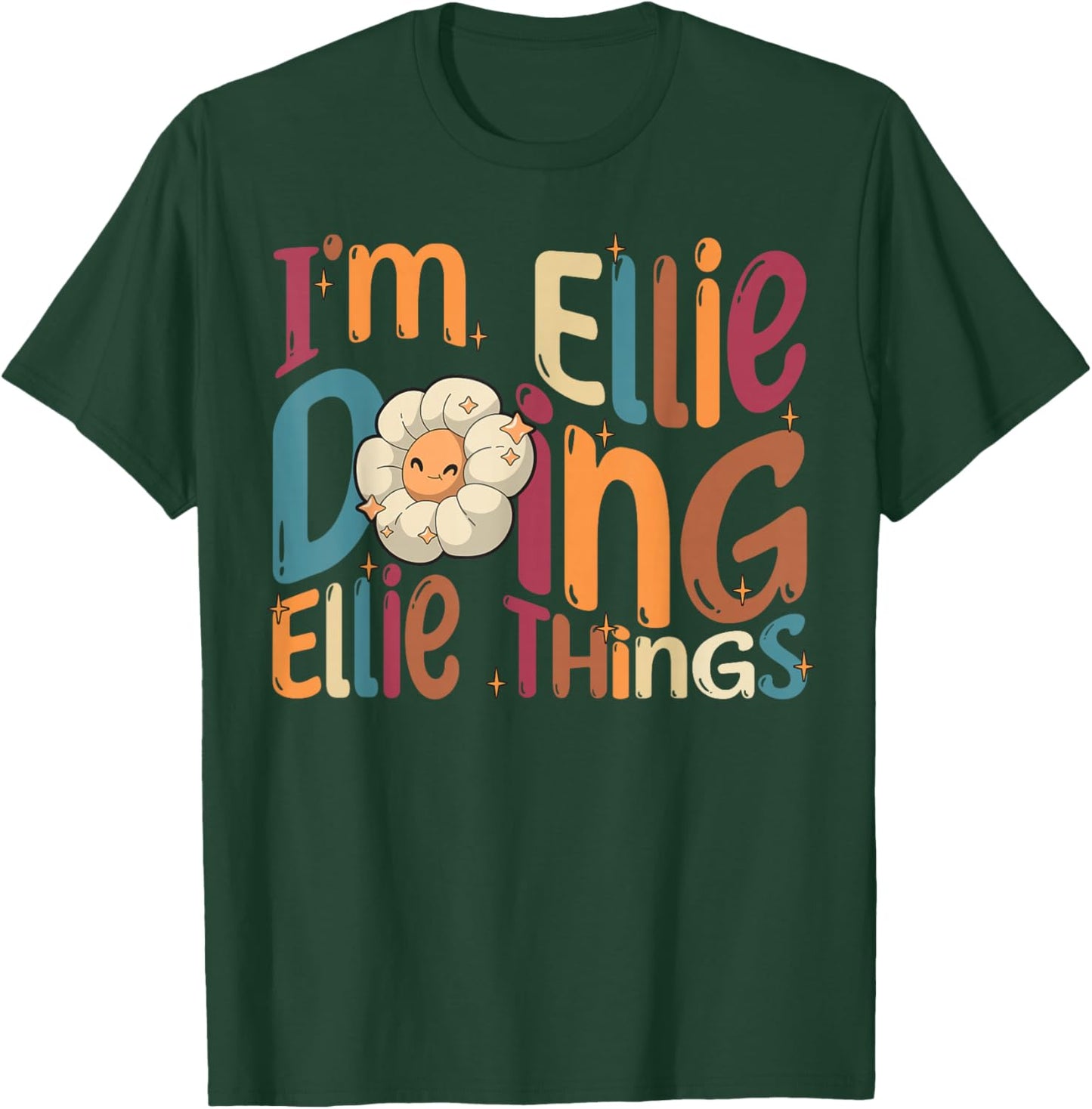 I'm Ellie Doing Ellie Things Funny Groovy Retro Ellie T-Shirt - T-Shirt | Forest