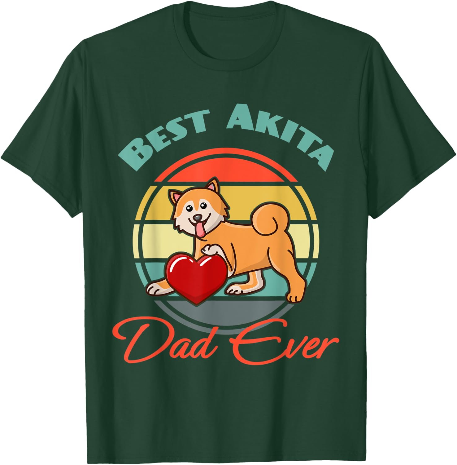Funny Best Akito Inu Dad Ever Dog Puppy Lover Father's Day Women T-Shirt - T-Shirt | Forest