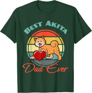 Funny Best Akito Inu Dad Ever Dog Puppy Lover Father's Day Women T-Shirt - T-Shirt | Forest