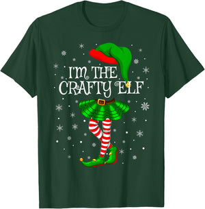 Matching Family Group I'm The Crafty Elf Christmas T-Shirt - T-Shirt | Forest