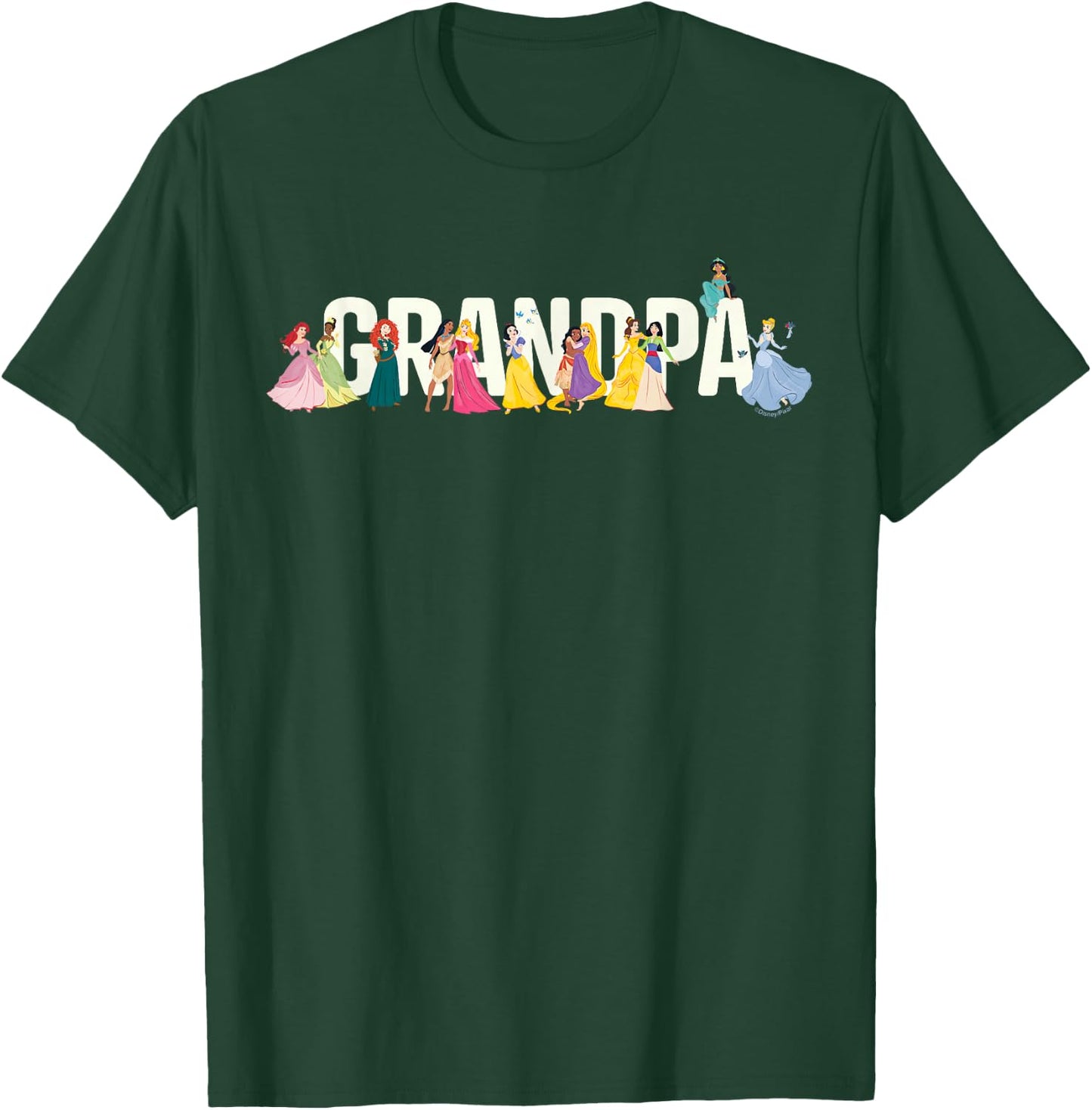 Disney Princess Squad Grandpa Family Trip Vacation Reunion T-Shirt - T-Shirt | Forest