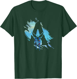Avatar: The Way of Water Jake and Neytiri A Logo Illustrated T-Shirt - T-Shirt | Forest