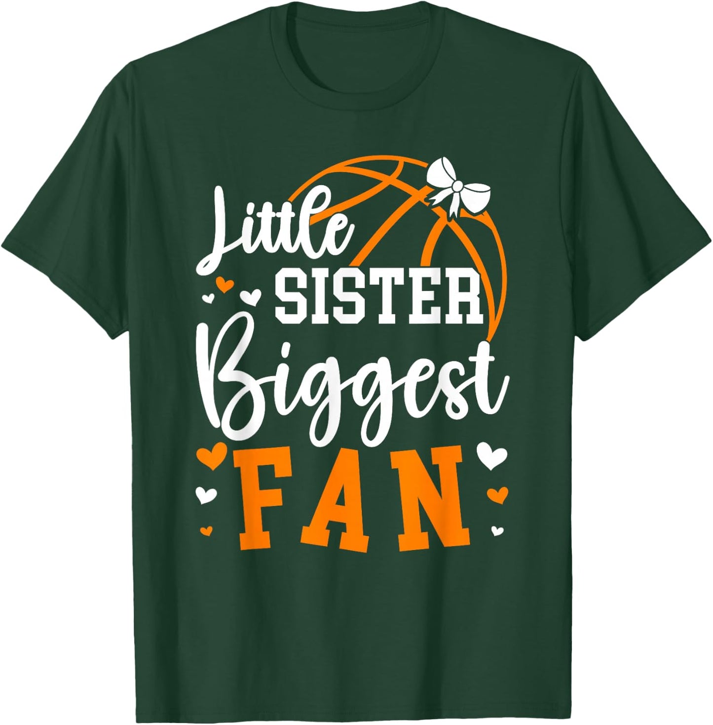 Little Sister Basketball Sister Of A Basketball Player T-Shirt - T-Shirt | Forest