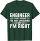 Explained Understanding Engineers Mechanical Engineering T-Shirt - T-Shirt | Forest