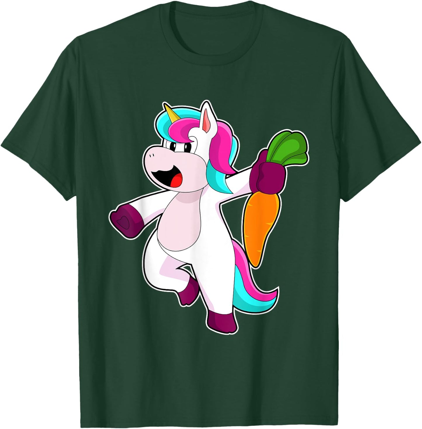 Unicorn Carrot Vegetables T-Shirt - T-Shirt | Forest
