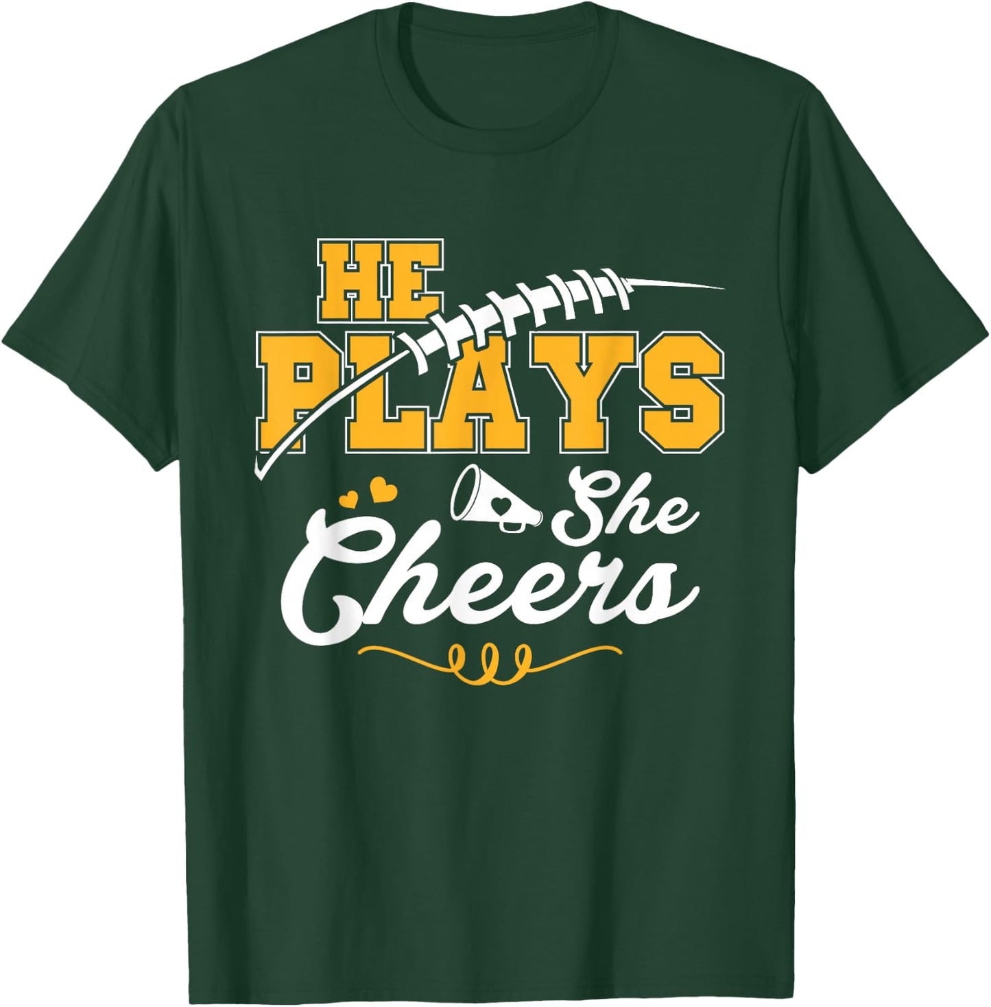 Football and Cheer Mom Cheerleading Mother Football T-Shirt - T-Shirt | Forest