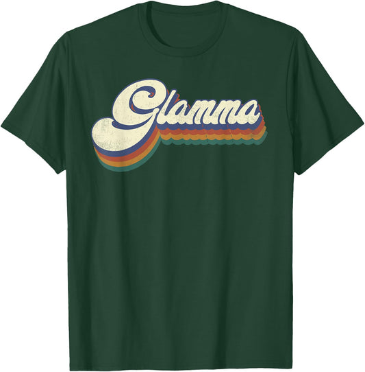 Glamma Gifts For Grandma Retro Vintage Mother's Day Glamma T-Shirt - T-Shirt | Forest
