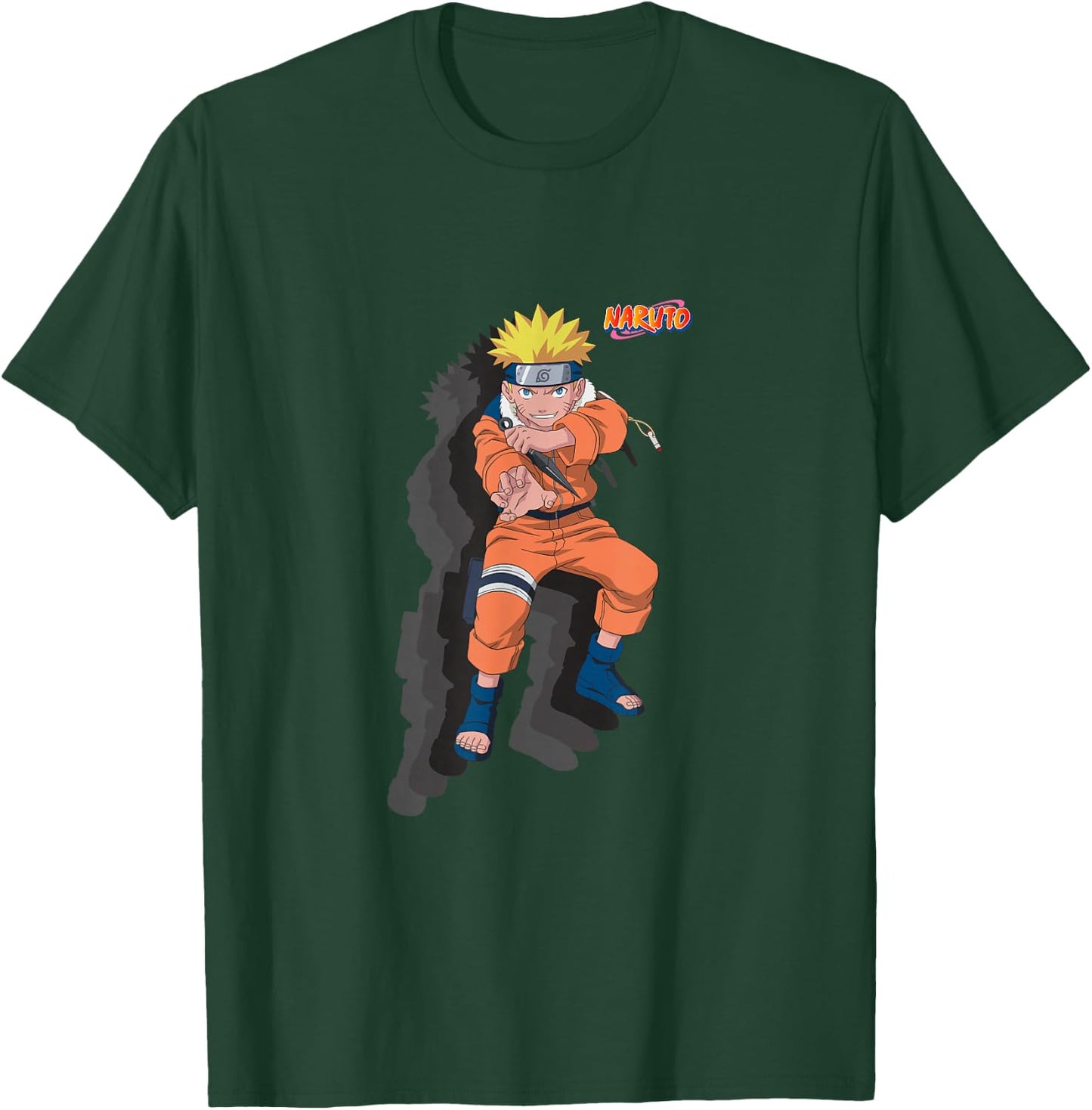 Naruto Classic Naruto with Shadows T-Shirt - T-Shirt | Forest
