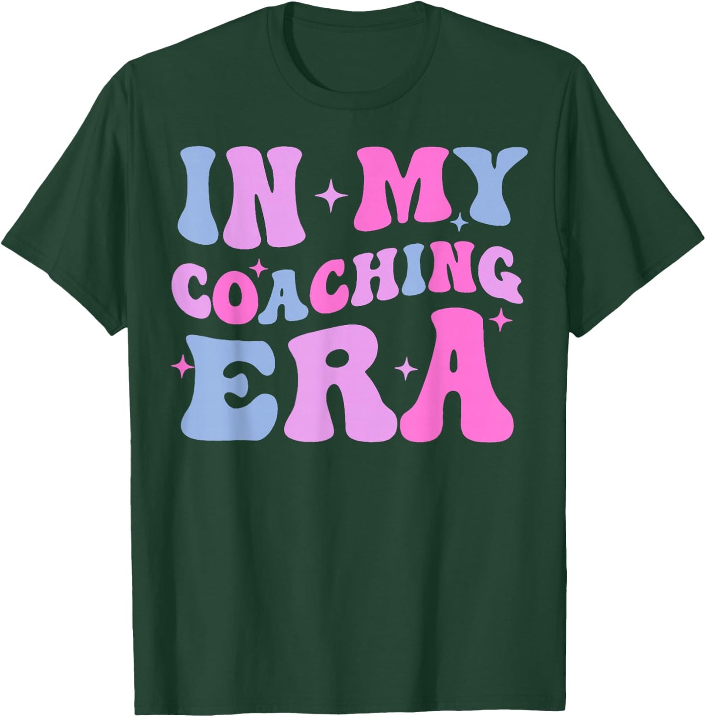 In My Coaching Era Retro Groovy T-Shirt - T-Shirt | Forest