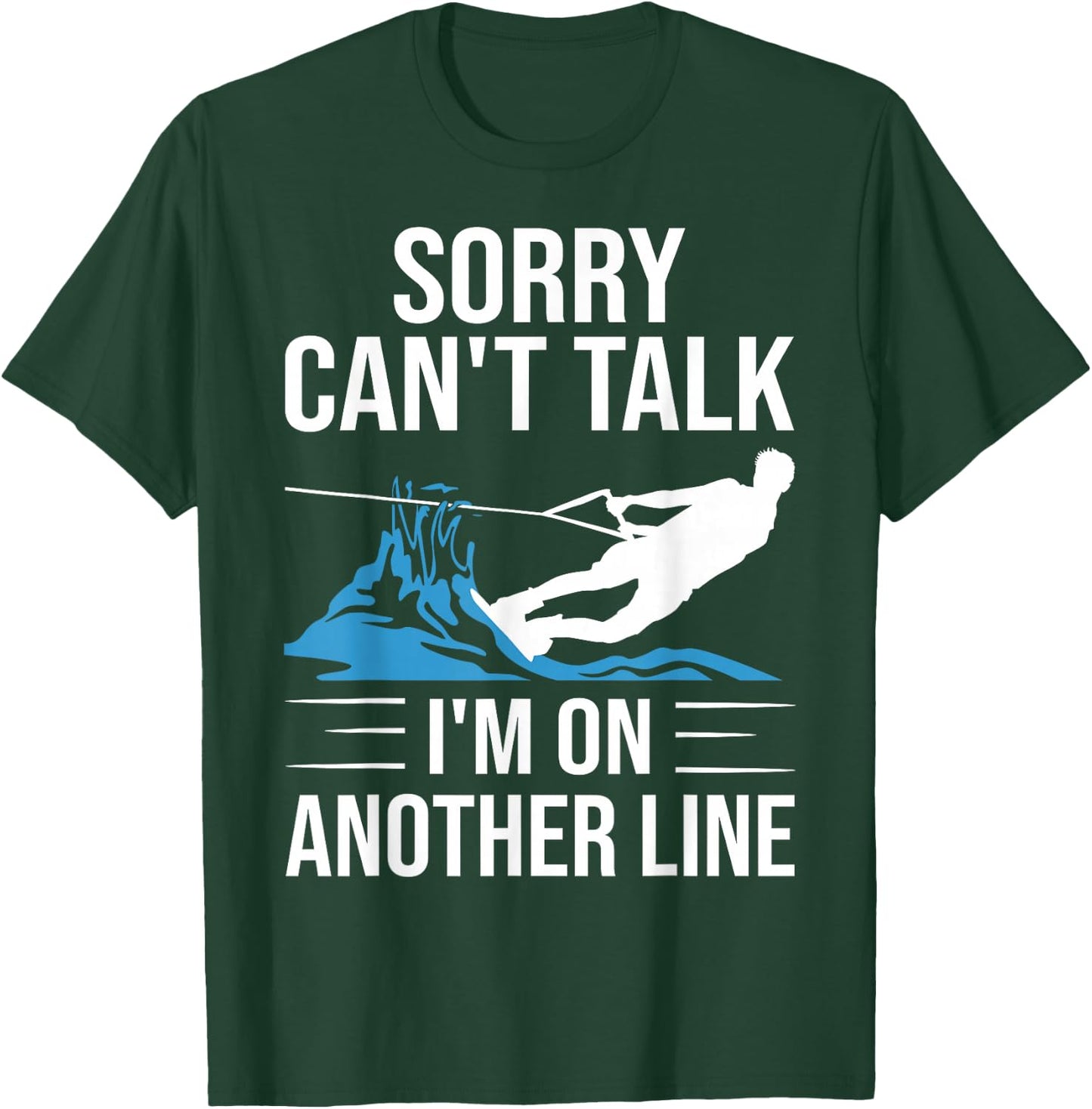 Funny Water Ski Designs Women Water Skier Athletes T-Shirt - T-Shirt | Forest