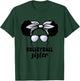 Kids Black Afro Volleyball Little Sister For Girls Kids Messy Bun T-Shirt - T-Shirt | Forest