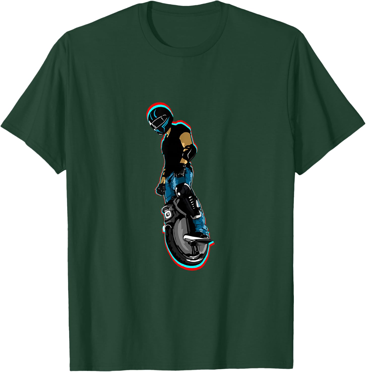 Electric Unicycle Biker T-Shirt - T-Shirt | Forest