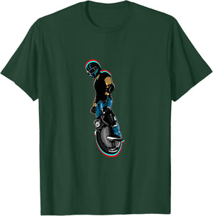Electric Unicycle Biker T-Shirt - T-Shirt | Forest