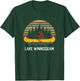 Lake Winnisquam Vintage retro sunset Bear Canoe outdoor T-Shirt - T-Shirt | Forest