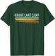Vintage Stripes Crane Lake Camp MA T-Shirt - T-Shirt | Forest