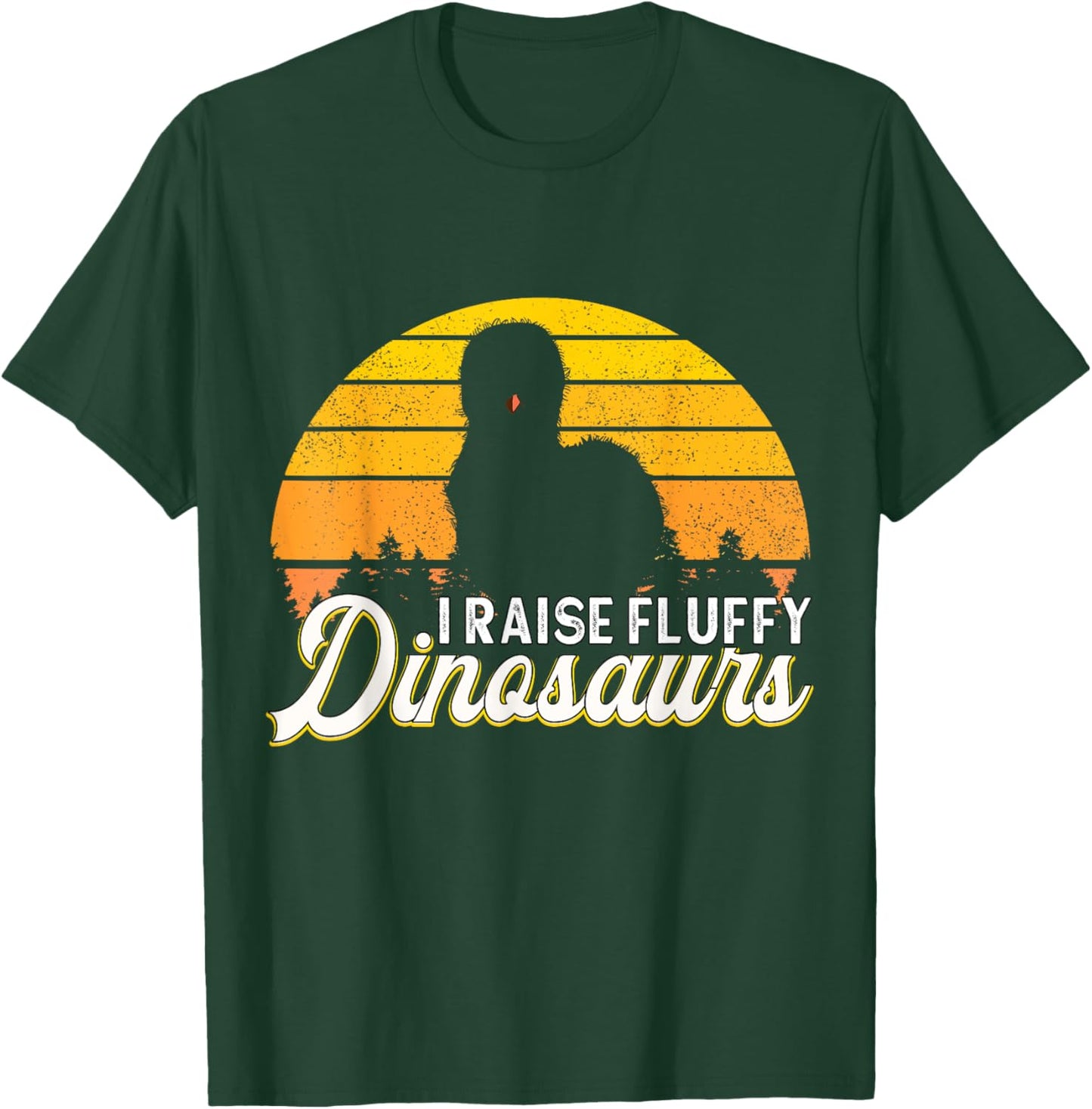 Silkie Chicken Farmer I Raise Dinosaurs Chinese Silk Chicken T-Shirt - T-Shirt | Forest
