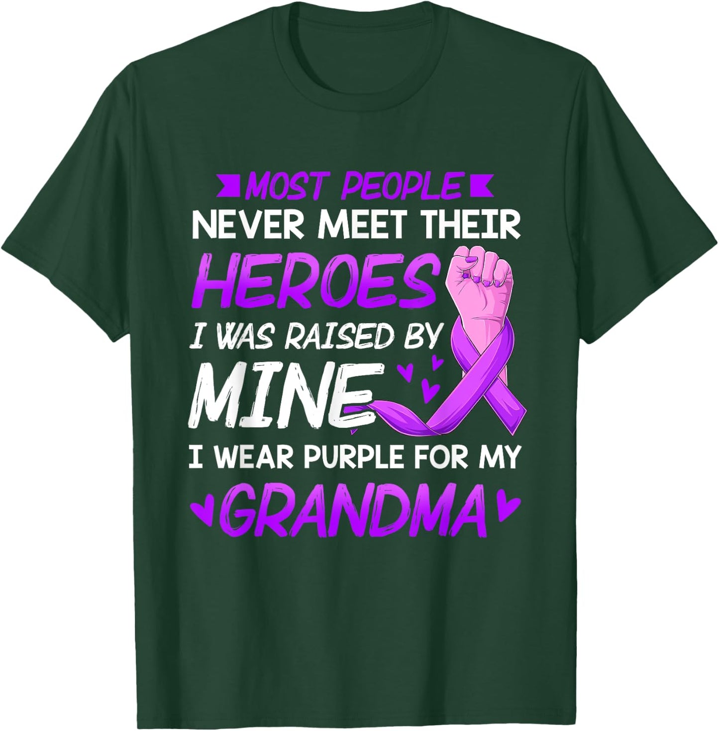 My Heroes I Wear Purple For My Grandma Pancreatic Cancer T-Shirt - T-Shirt | Forest