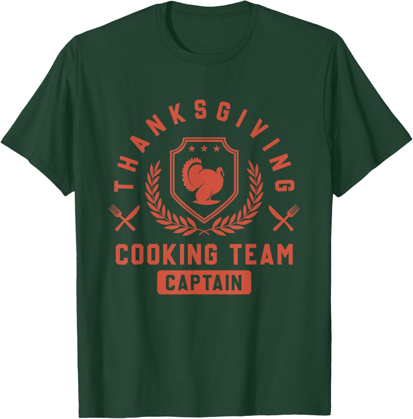 Funny Cooking Team Captain Thanksgiving T-Shirt - T-Shirt | Forest