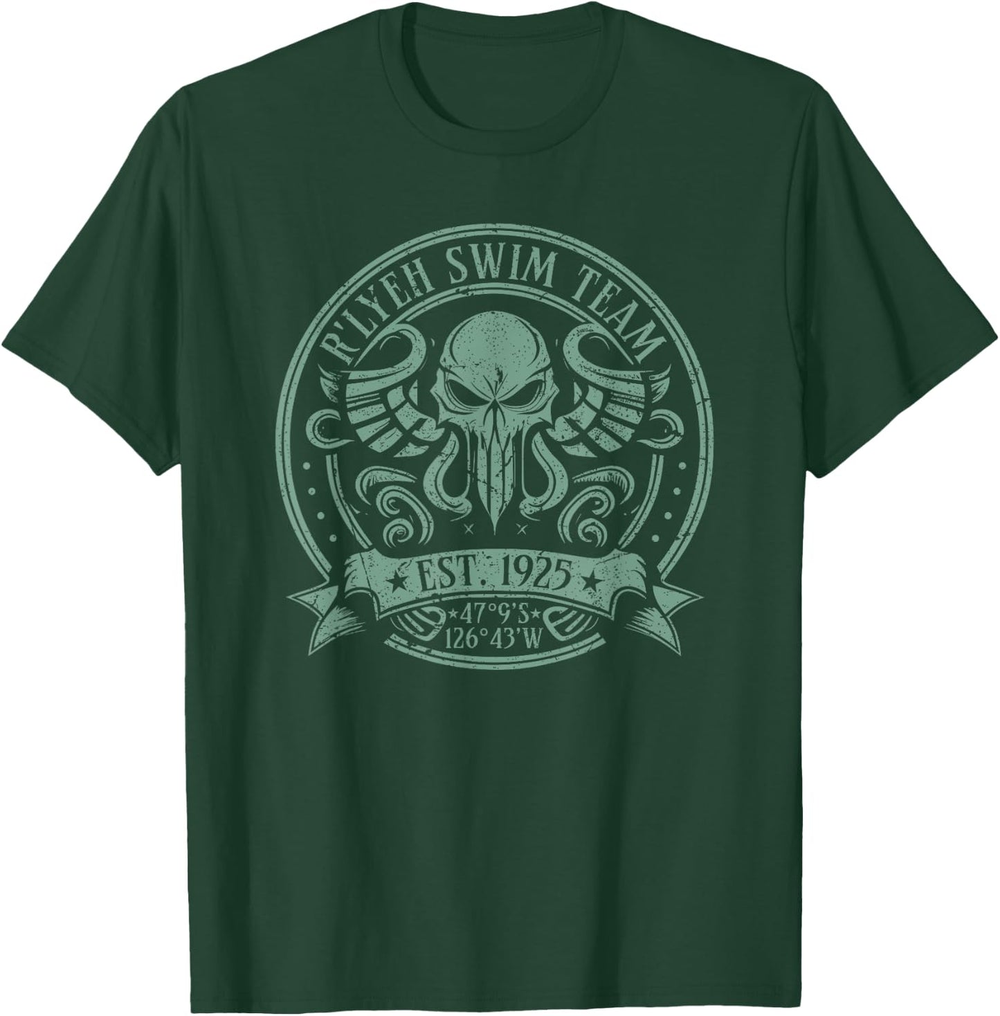 Cthulhu R'lyeh Swim Team, Cosmic Horror Cthulhu T-Shirt - T-Shirt | Forest