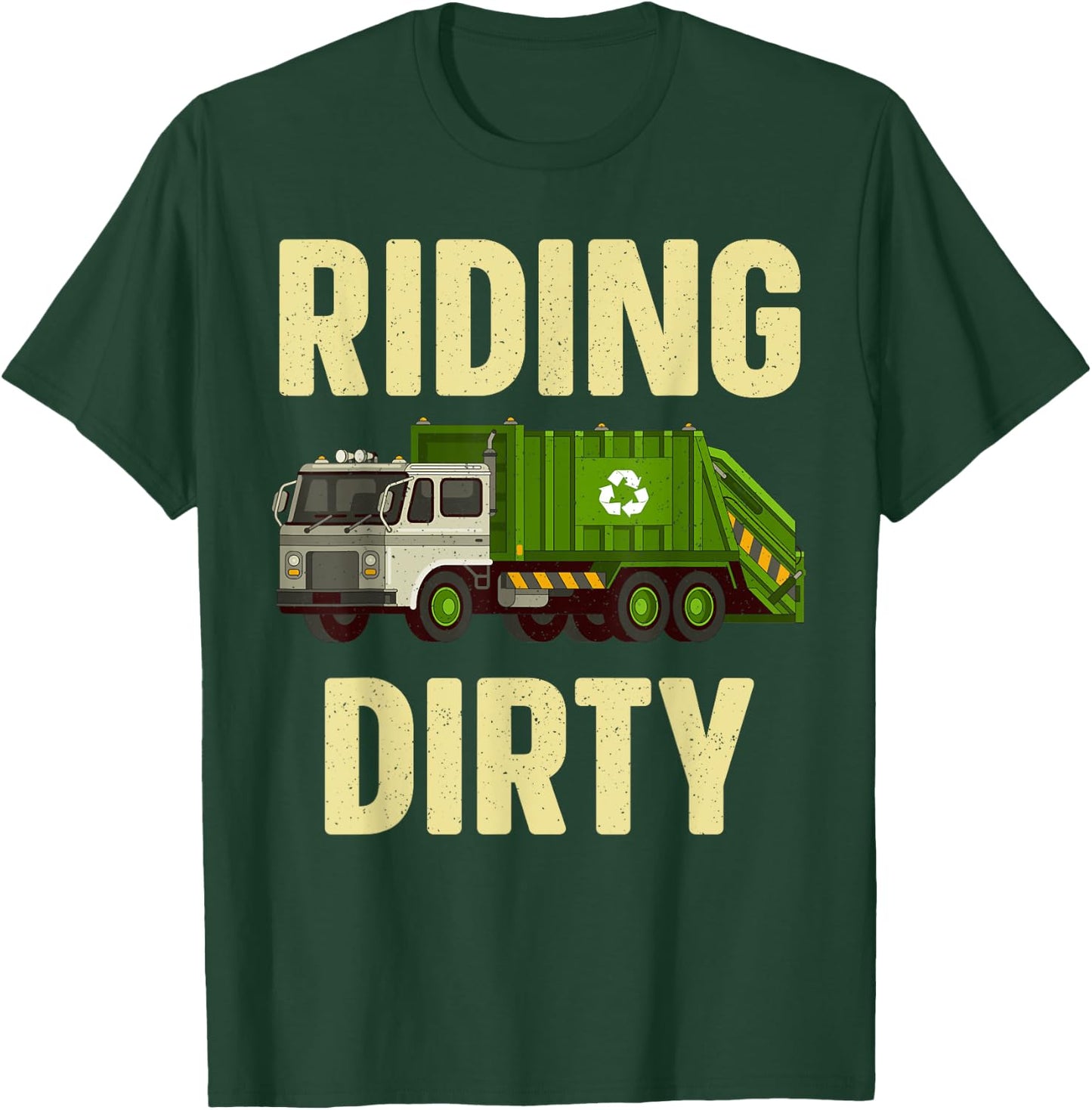 Funny Garbage Truck Art For Toddler Boys Trash Garbage Truck T-Shirt - T-Shirt | Forest