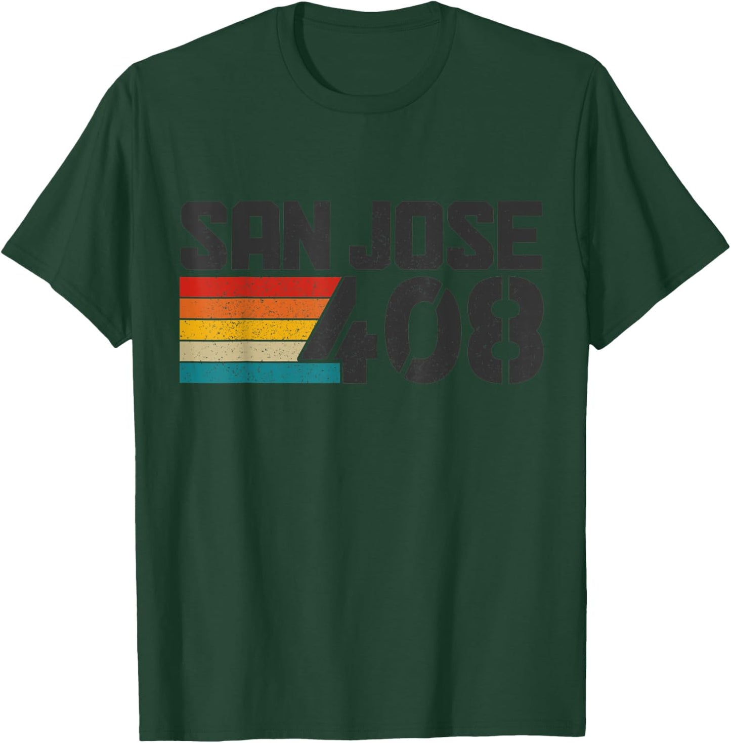 San Jose California 408 Area Code Pride Vintage T-Shirt - T-Shirt | Forest