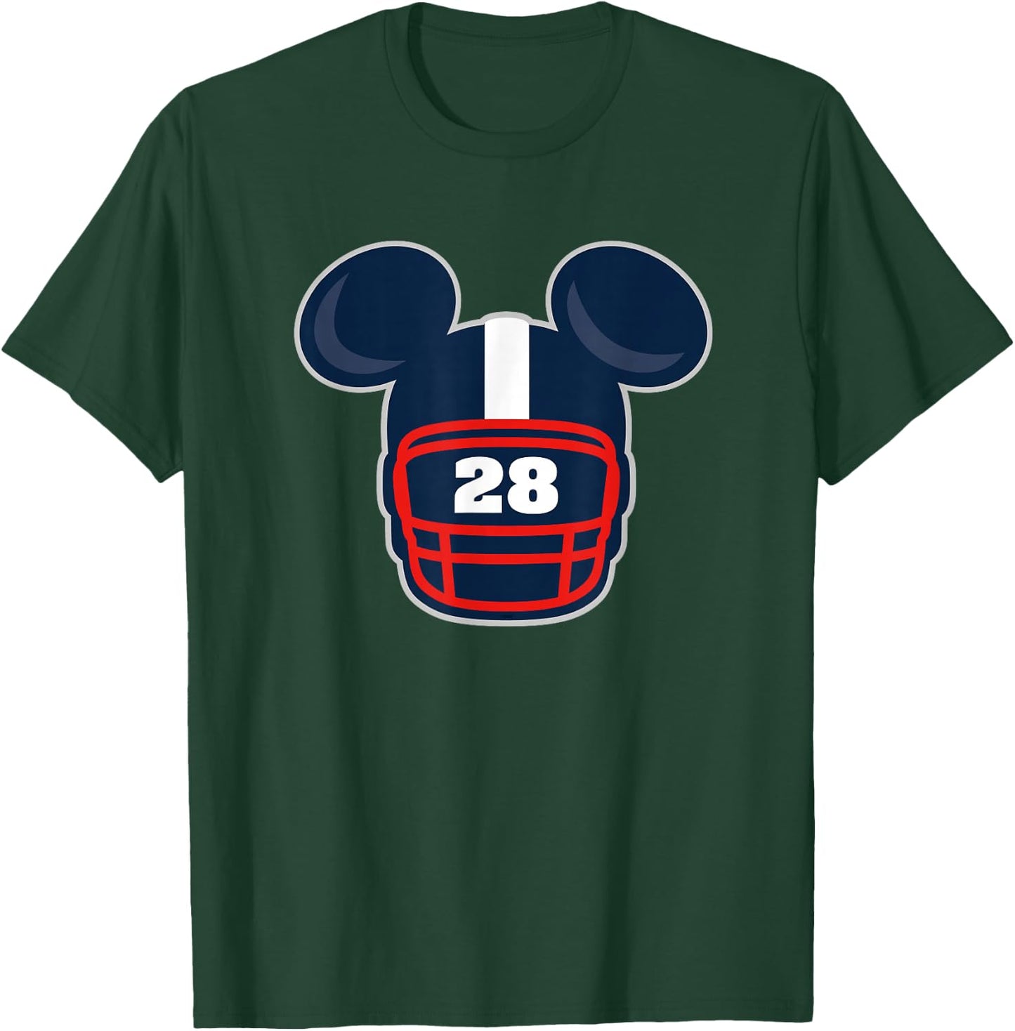 Disney Mickey Mouse Football Helmet #28 Sports T-Shirt - T-Shirt | Forest