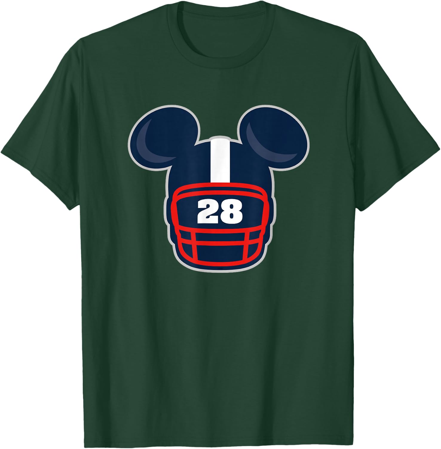 Disney Mickey Mouse Football Helmet #28 Sports T-Shirt - T-Shirt | Forest