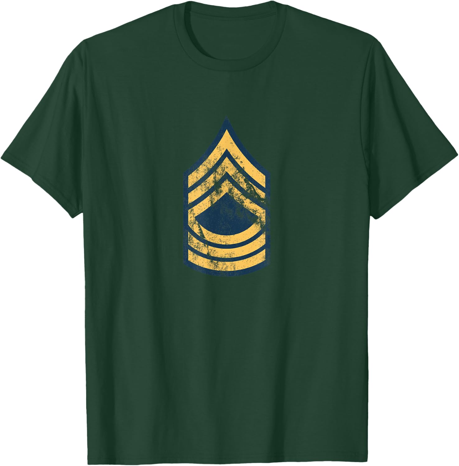 US Army Rank - Master Sergeant (E-8) - MSG Vintage Look T-Shirt - T-Shirt | Forest