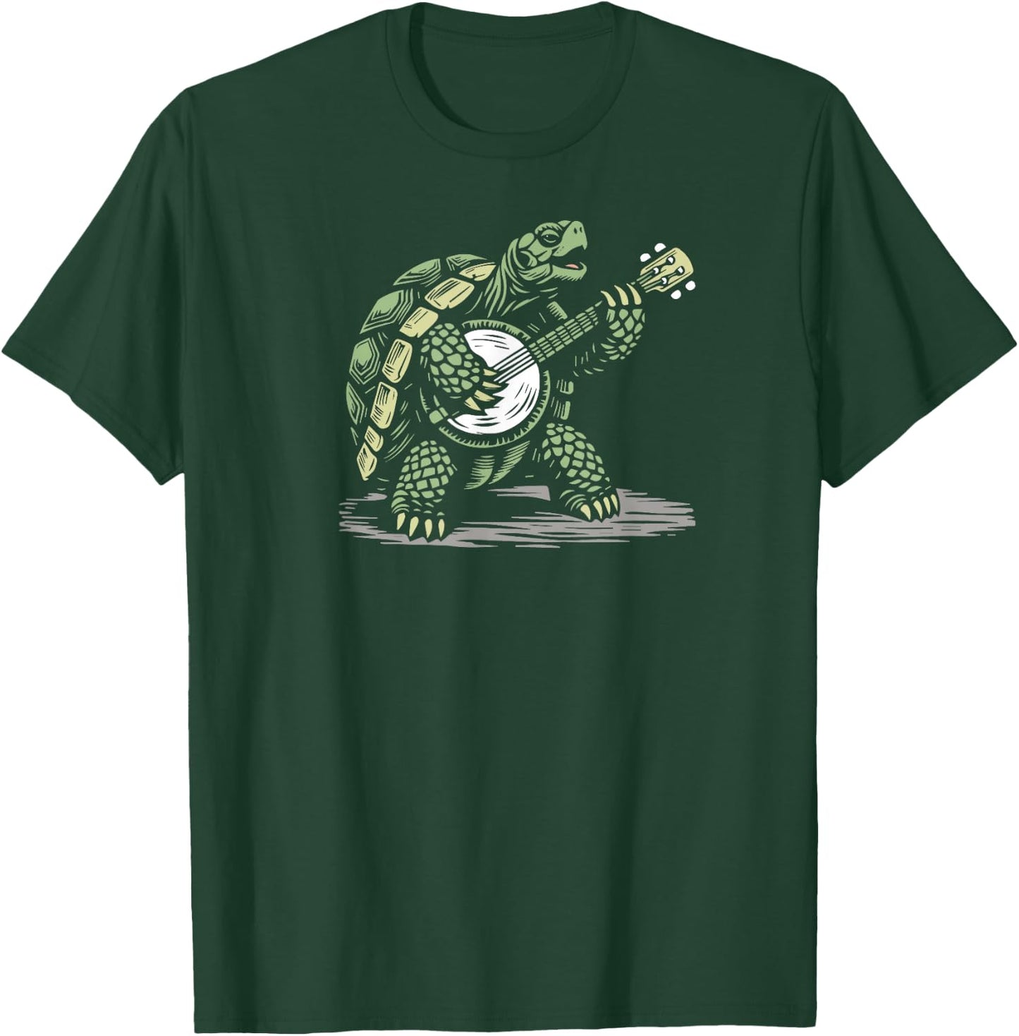 Tortoise Banjo Turtle Picker T-Shirt - T-Shirt | Forest