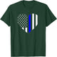 Love Our Police Officer US Flag Heart Thin Blue Line T-Shirt - T-Shirt | Forest
